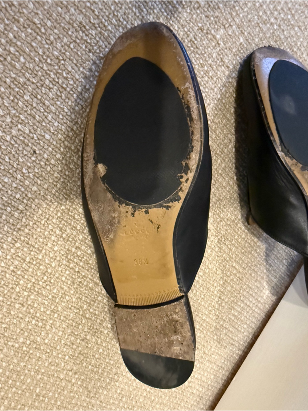 Gucci Princetown black leather mules, size 38.5 - Picture 5 of 7